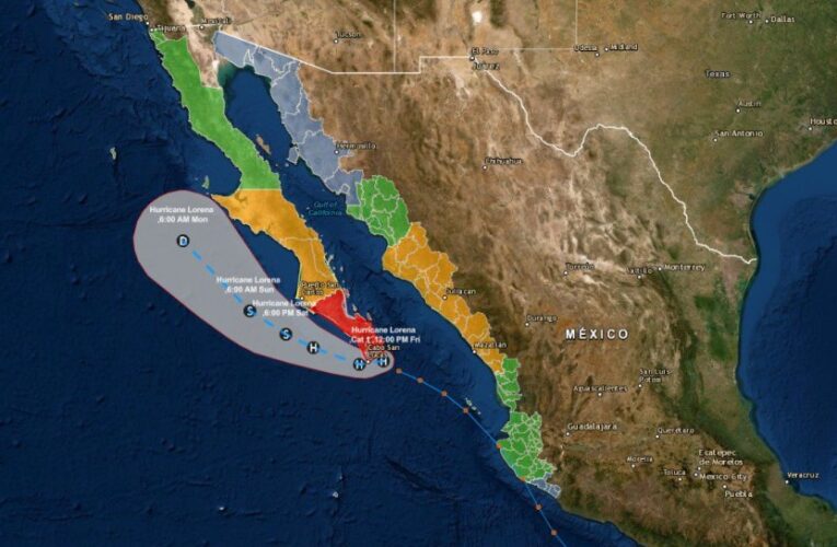 Emiten Alerta Azul, Verde y Amarilla en Sonora por huracán «Lorena»