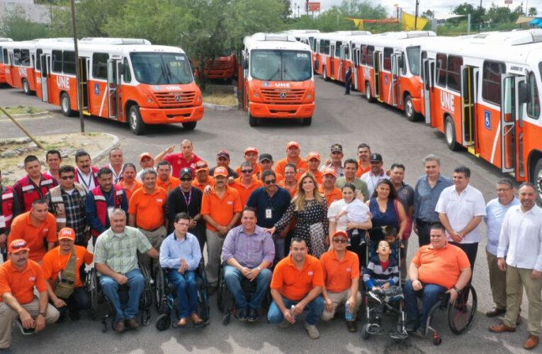 Inicia Gobernadora nuevo modelo de transporte público incluyente con 32 unidades adaptadas