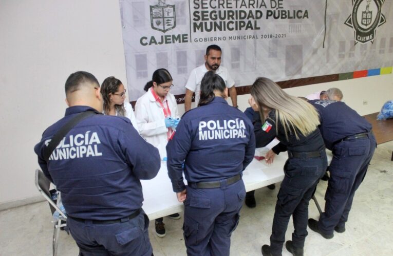 REALIZAN ANTIDOPING A POLICÍAS MUNICIPALES Y AUXILIARES