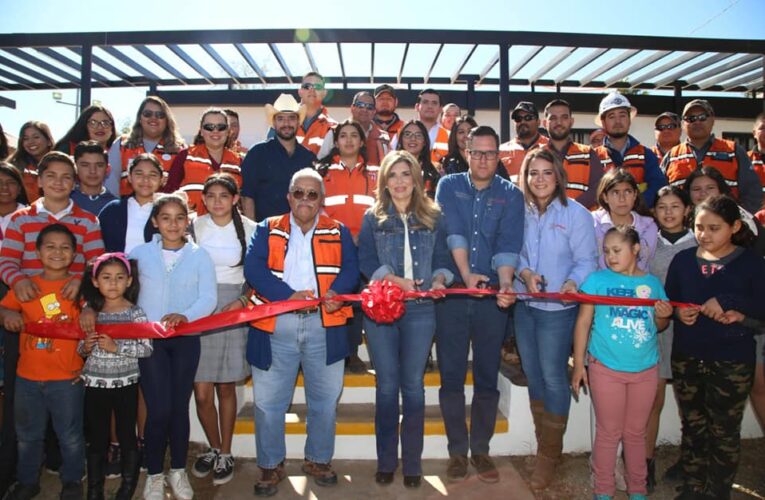 Inaugura Gobernadora Parque Cultural y red de agua potable en La Colorada