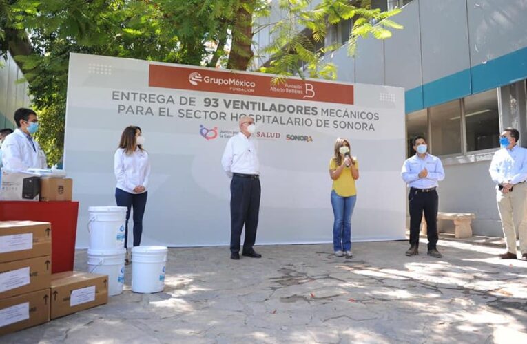 Recibe gobernadora 93 ventiladores y equipo hospitalario para Sonora