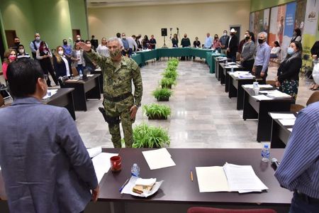 TOMA PROTESTA TERCER SECRETARIO DE SEGURIDAD PÚBLICA EN CAJEME, ES UN CAPITÁN DE LA MARINA