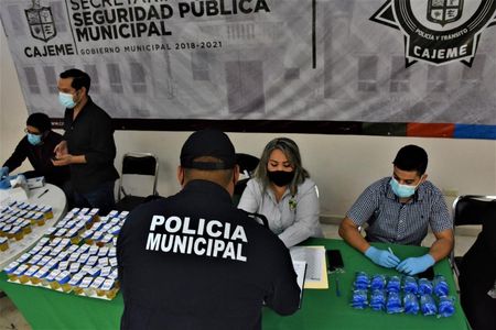 REALIZAN ANTIDOPING A POLICÍAS MUNICIPALES DE CAJEME