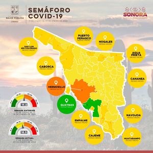 PRESENTA SALUD SONORA MAPA COVID