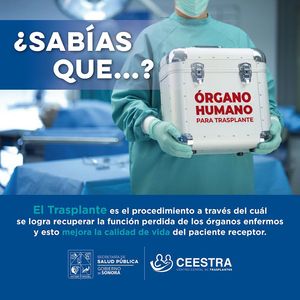 La donación de órganos es una nueva oportunidad de vida: Salud Sonora