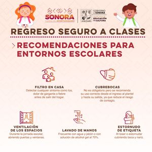 Escuelas seguirán siendo entornos saludables y seguros: SEC