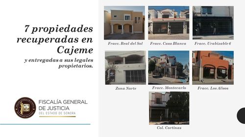Fiscalía de Sonora desmantela banda de presuntos fraudeadores inmobiliarios en Cajeme