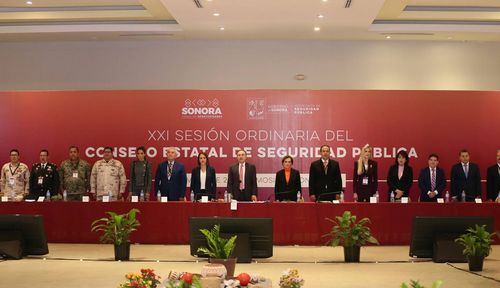 Preside gobernador Alfonso Durazo la sesión ordinaria del Consejo Estatal de Seguridad Pública