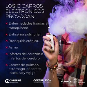 Advierte la Secretaría de Salud sobre uso de vapeadores