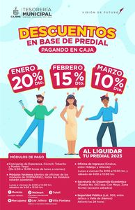INVITA TESORERÍA MUNICIPAL A APROVECHAR DESCUENTOS Y PROMOCIONES POR INICIO DE AÑO