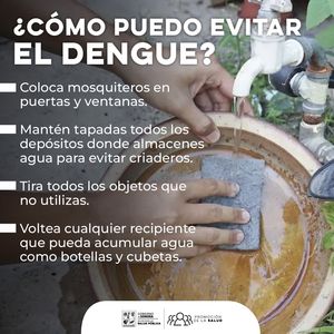 El dengue se puede prevenir manteniendo los hogares limpios