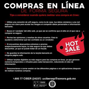 Exhorta Unidad Cibernética incrementar mecanismos de seguridad en compras durante Hot Sale 2024