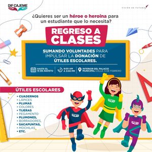 Arranca DIF Cajeme Campaña «Regreso a Clases» para la Donación de Útiles Escolares en Cajeme