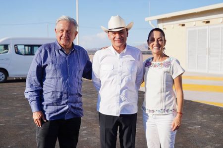 Inician Gobernador Durazo, presidente López Obrador y presidenta electa Sheinbaum gira de trabajo por Sonora