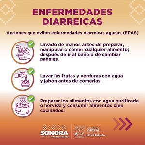 Exhorta Salud Sonora a prevenir las enfermedades diarreicas agudas