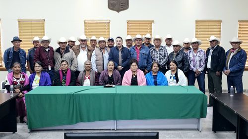 Refrenda presidente Javier Lamarque lazos con nuevas autoridades de la tribu Yaqui