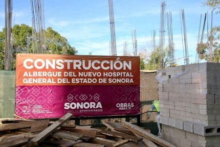 Gobernador Durazo avanza en construcción de albergue de Hospital General de Especialidades