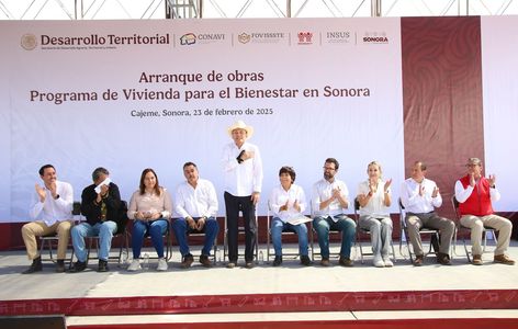 Inicia en Sonora construcción de 33,800 casas del Programa Nacional de Vivienda; Gobernador Durazo coloca primera piedra