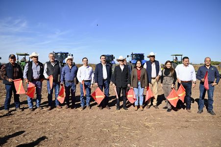 • El Gobierno de Sonora destinó 75 millones de pesos para rastrear 61 mil 250 hectáreas, beneficiando directamente a productores del sur del estado. • El Gobierno de México aportará 154 millones de pesos adicionales para acciones fitosanitarias, eliminando malezas y evitando la propagación de plagas. Cajeme, Sonora; 23 de febrero de 2025.- Como parte del compromiso del Gobierno de Sonora para brindar mejores condiciones a los agricultores de la región sur del estado ante la sequía y garantizar el desarrollo del campo, el gobernador Alfonso Durazo Montaño encabezó el arranque del Plan Emergente de Rastreo Fitosanitario. El mandatario estatal destacó que este programa cuenta con el respaldo presupuestal del Gobierno de México, el cual aportará 154 millones de pesos adicionales para realizar acciones destinadas a eliminar malezas y prevenir la propagación de plagas. “El programa tiene diversas vertientes: el Gobierno del Estado está aportando 75 millones de pesos, mientras que el Gobierno Federal aporta otros 154 millones para este programa fitosanitario, lo que permitirá apoyar el rastreo de aproximadamente 140 mil hectáreas. Los 75 millones estatales permitirán rastrear alrededor de 61 mil 250 hectáreas”, indicó Durazo Montaño. Por su parte, Celida López Cárdenas, titular de la Secretaría de Agricultura, Ganadería, Recursos Hidráulicos, Pesca y Acuacultura (Sagarhpa), informó que este programa surgió ante la declaratoria de emergencia emitida por el Gobierno de Sonora el 22 de febrero de 2024, luego de que la falta de agua en las presas pusiera en riesgo fitosanitario a aproximadamente 270 mil hectáreas que quedaron sin sembrar. Este plan consiste en otorgar apoyos a los productores afectados que no lograron sembrar, permitiéndoles realizar rastreos fitosanitarios para eliminar malezas en el sur del estado. Este respaldo conjunto contempla hasta mil doscientos pesos por hectárea para dos rastreos fitosanitarios en una superficie de 61 mil 250 hectáreas durante el ciclo agrícola 2024-2025, en los valles del Yaqui, Mayo y Fuerte Mayo. Eustaquio Molina, productor beneficiario de este plan, señaló que representa un gran respaldo ante la temporada de sequía, beneficiando directamente la economía de los agricultores de la región. “Estos apoyos son muy buenos porque en esta época de sequía surgen muchos problemas con la maleza, y ante la falta de cultivos, la economía de los productores se afecta mucho. Los trabajos de rastreo ayudan bastante a mejorar la situación económica de la región”, comentó. Por otro lado, Óscar Alfredo Guillén Balderrama destacó que este recurso promovido por el gobernador Durazo Montaño les permitirá enfrentar mejor su situación económica actual y agradeció ser uno de los beneficiarios. “Este apoyo es muy importante porque llega en un momento crítico y nos ayuda considerablemente en lo económico. Estamos agradecidos por ser parte de este beneficio”, expresó.