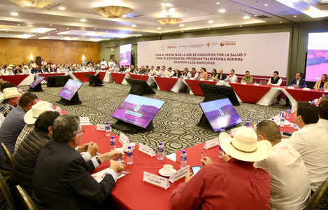 Gobernador Durazo transforma salud e infraestructura en municipios con primera red de ayuntamientos