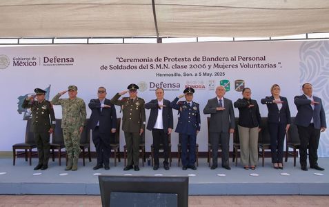 Encabeza Gobernador Durazo Ceremonia de Protesta a jóvenes del Servicio Militar en conmemoración a la Batalla de Puebla