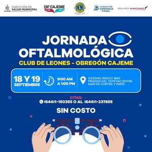 DIF Cajeme y salud municipal invitan a la comunidad a participar en la jornada visual