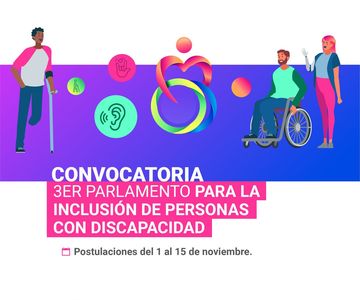 Cierra este sábado la convocatoria para participar en el Tercer Parlamento para la Inclusión de Personas con Discapacidad