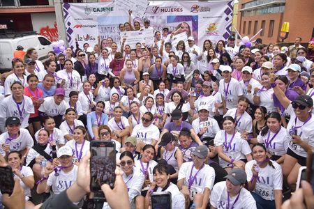 En Cajeme mujeres conmemoran el 8M con manifestación deportiva