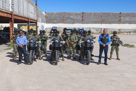 Continúa capacitación en moto patrullaje para elementos de la secretaría de marina en la academia de policía de Cajeme.