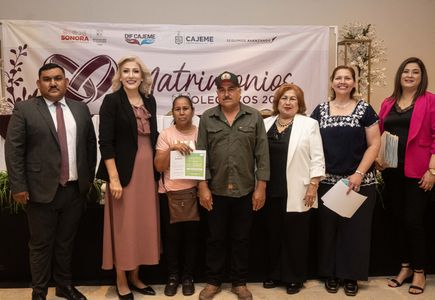 288 parejas formalizan su unión en matrimonios colectivos Cajeme 2026