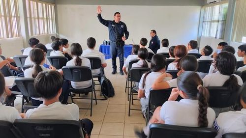Lleva seguridad pública de Cajeme prevención y orientación a estudiantes del municipio